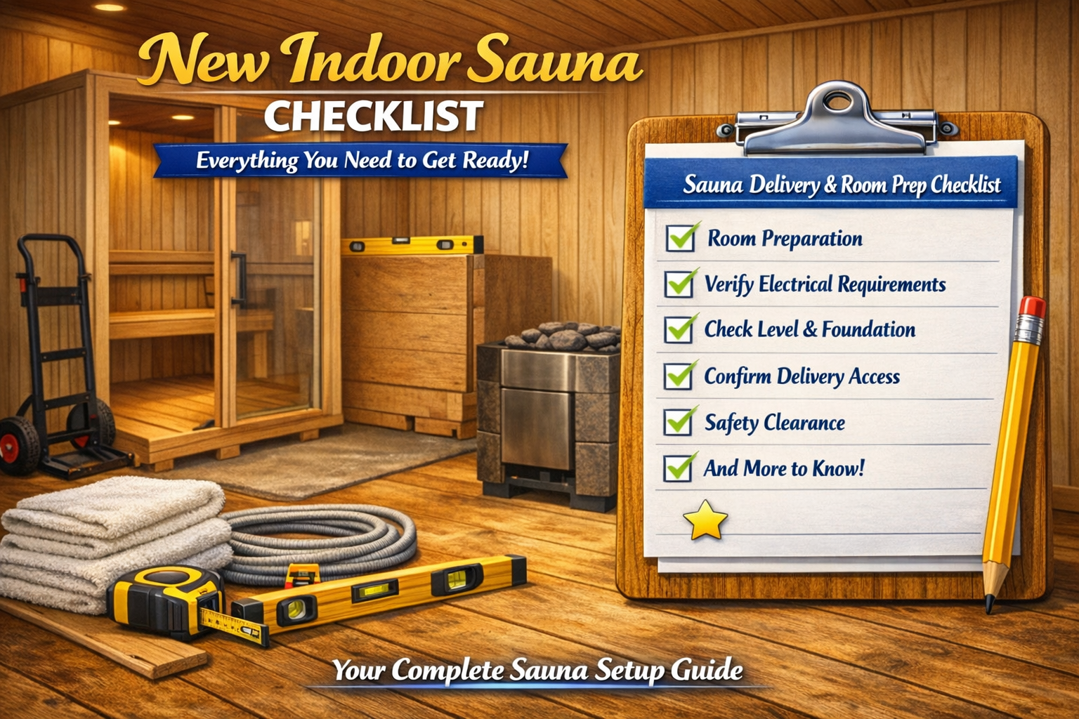 New sauna prep