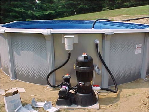 Pool with stainless panel